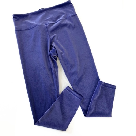 Athleta Leggings Womens Large Elation High Rise Purple Velvet Tight 7/8 - Picture 1 of 4